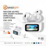 Mexomi A9 Pro, ANC Smart Screen Wireless Earphones